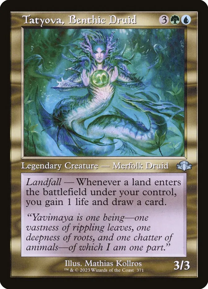 2023 Dominaria Remastered Tatyova, Benthic Druid #371 uncommon card image