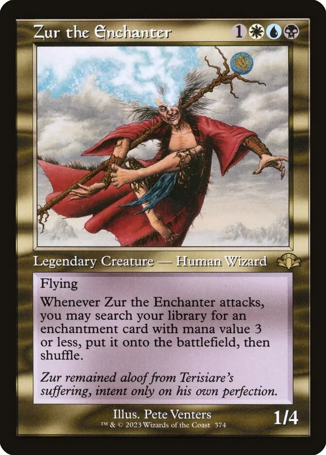 2023 Dominaria Remastered Zur the Enchanter #374 rare card image