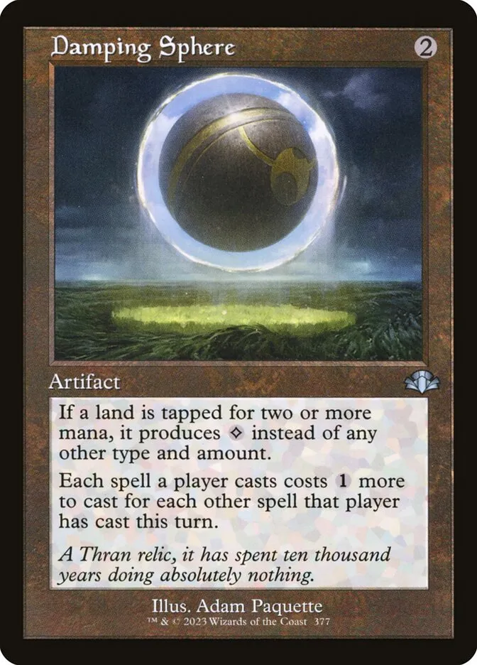2023 Dominaria Remastered Damping Sphere [Retro] uncommon #377 uncommon card image