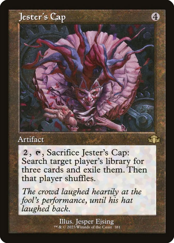 2023 Dominaria Remastered Jester's Cap #381 rare card image