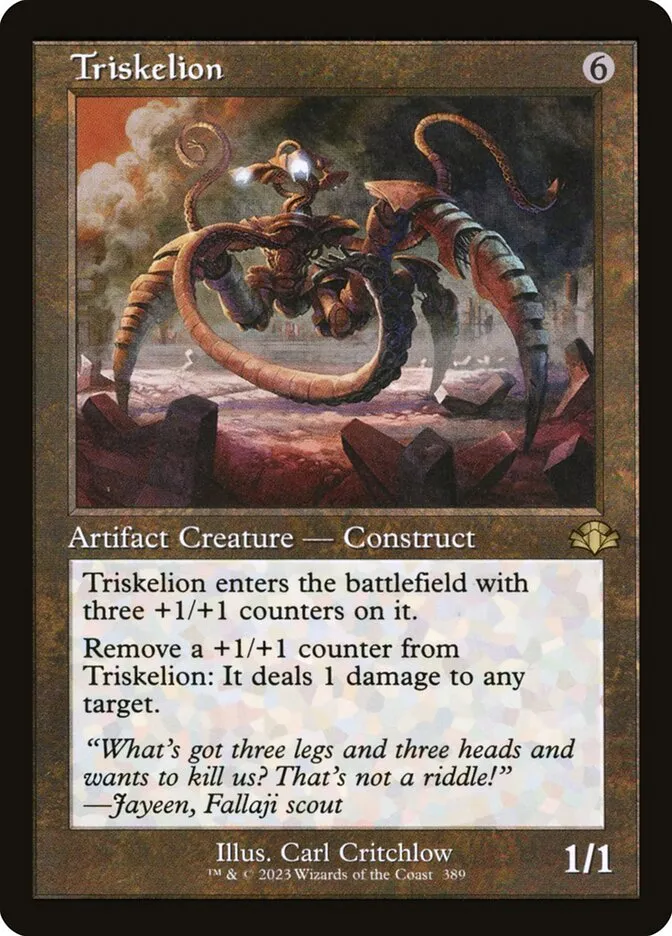 2023 Dominaria Remastered Triskelion #389 rare card image