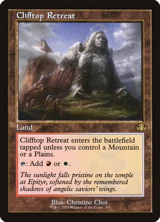 2023 Dominaria Remastered Clifftop Retreat #393 rare card image