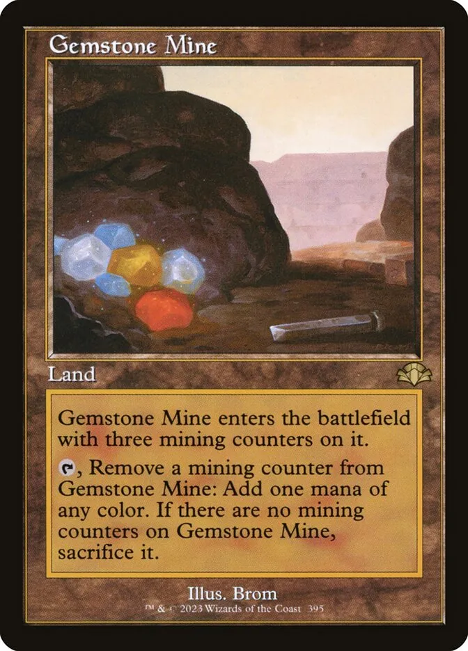 2023 Dominaria Remastered Gemstone Mine [Retro] rare #395 rare card image
