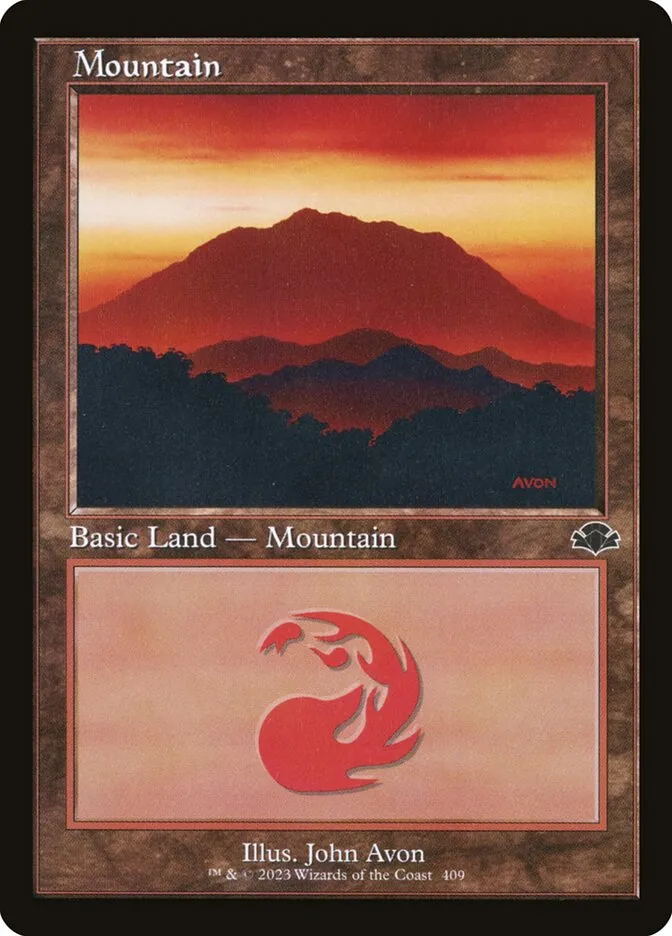 2023 Dominaria Remastered Mountain #409 common card image