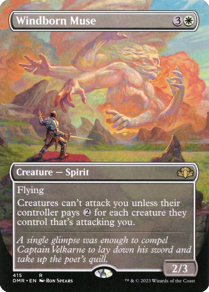 2023 Dominaria Remastered Windborn Muse [Borderless] rare #415 rare card image