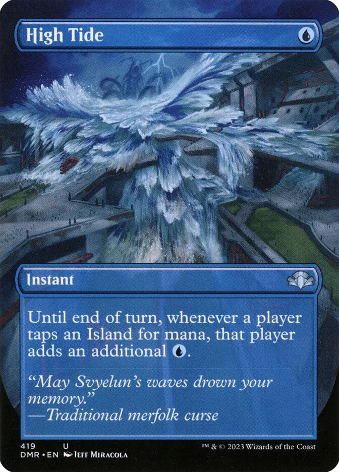 2023 Dominaria Remastered High Tide [Borderless] uncommon #419 uncommon card image