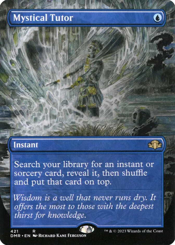 2023 Dominaria Remastered Mystical Tutor [Borderless] rare #421 rare card image