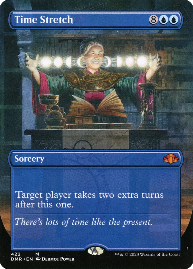 2023 Dominaria Remastered Time Stretch [Borderless] mythic #422 mythic card image