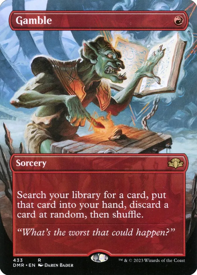 2023 Dominaria Remastered Gamble [Borderless] rare #433 rare card image