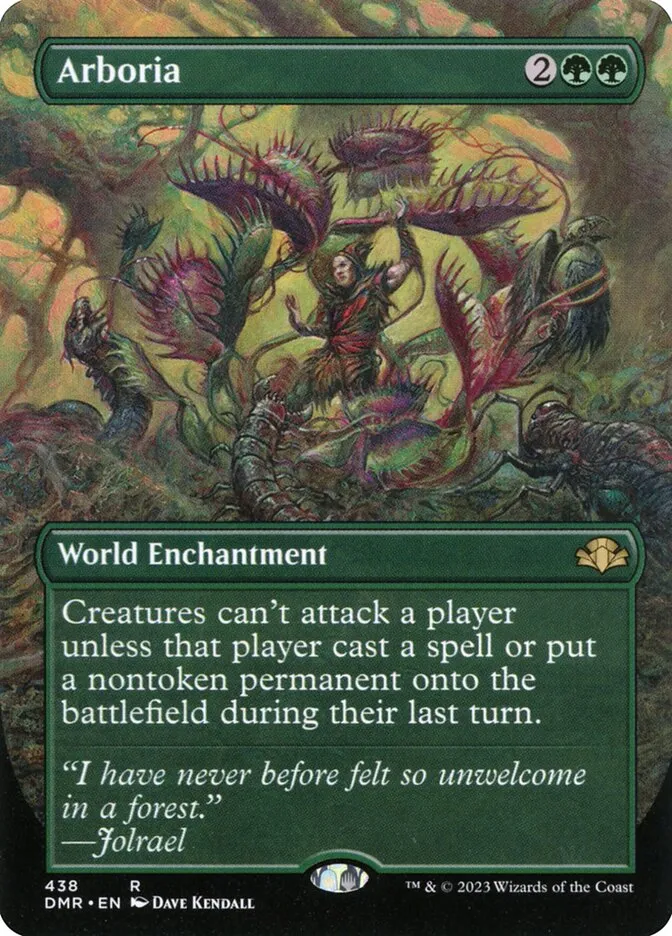 2023 Dominaria Remastered Arboria [Borderless] rare #438 rare card image