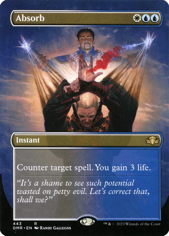 2023 Dominaria Remastered Absorb [Borderless] rare #443 rare card image