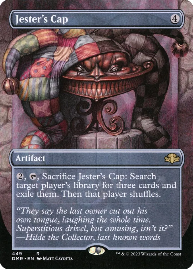 2023 Dominaria Remastered Jester's Cap [Borderless] rare #449 rare card image