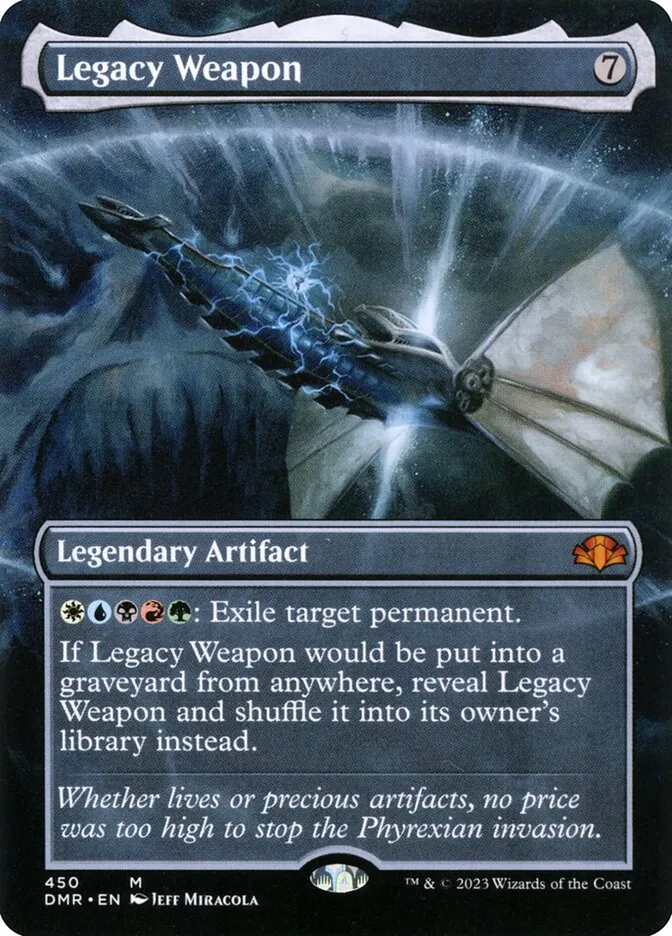 2023 Dominaria Remastered Legacy Weapon [Borderless] mythic #450 mythic card image