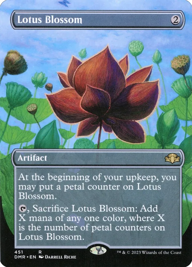 2023 Dominaria Remastered Lotus Blossom [Borderless] rare #451 rare card image