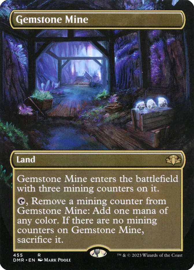 2023 Dominaria Remastered Gemstone Mine [Borderless] rare #455 rare card image