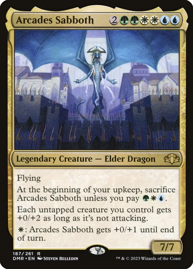 2023 Dominaria Remastered Arcades Sabboth [Foil] rare #187 rare card image