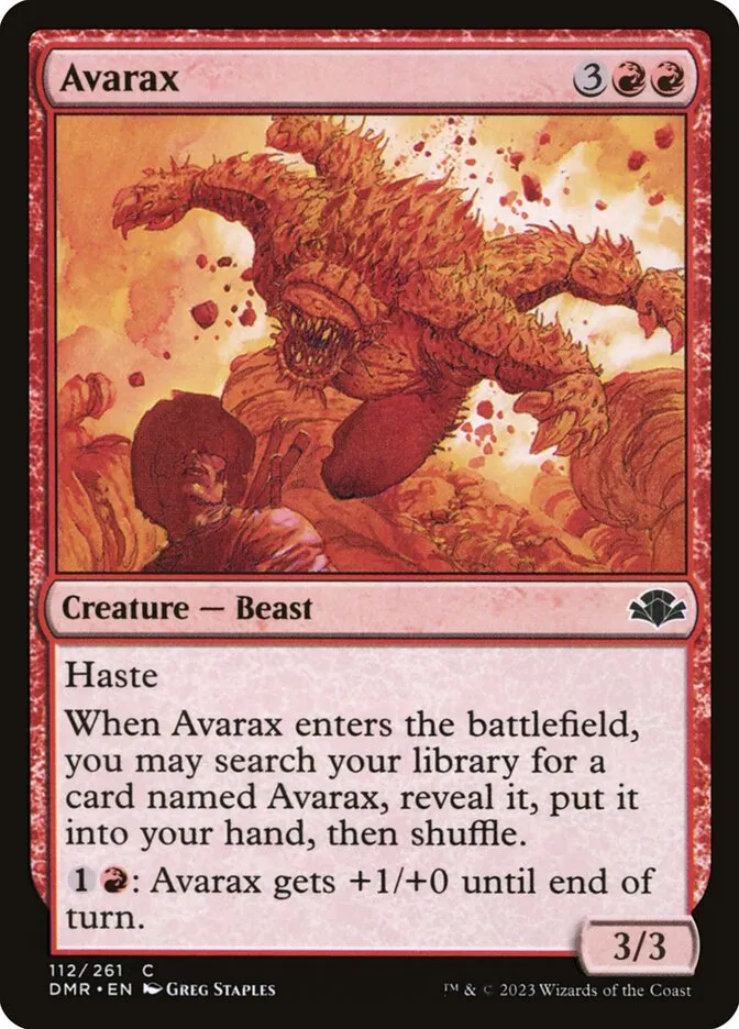 2023 Dominaria Remastered Avarax #112 common card image