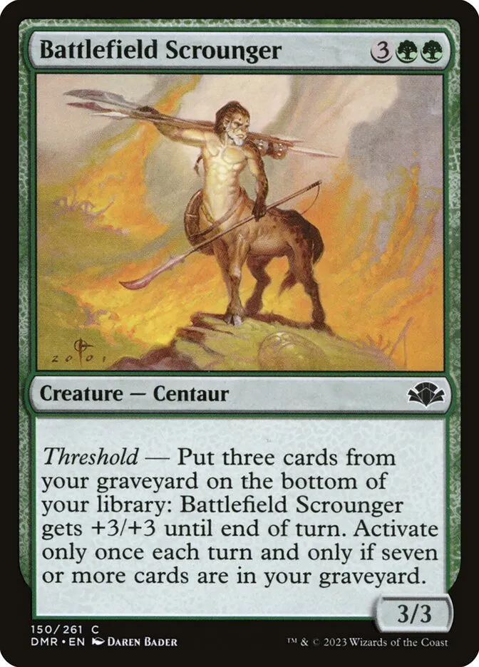 2023 Dominaria Remastered Battlefield Scrounger #150 common card image