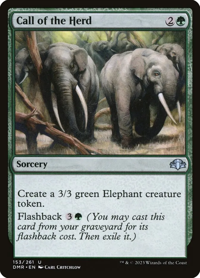 2023 Dominaria Remastered Call of the Herd #153 uncommon card image