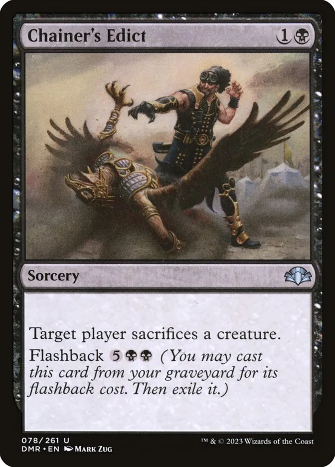 2023 Dominaria Remastered Chainer's Edict #78 uncommon card image