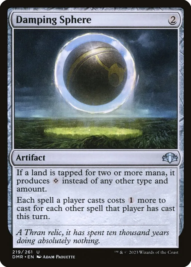 2023 Dominaria Remastered Damping Sphere #219 uncommon card image