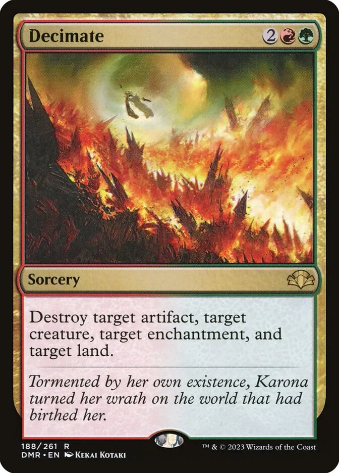 2023 Dominaria Remastered Decimate #188 rare card image