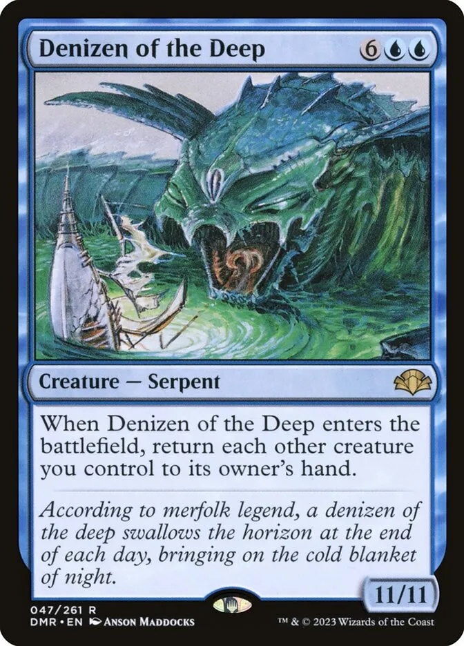 2023 Dominaria Remastered Denizen of the Deep #47 rare card image