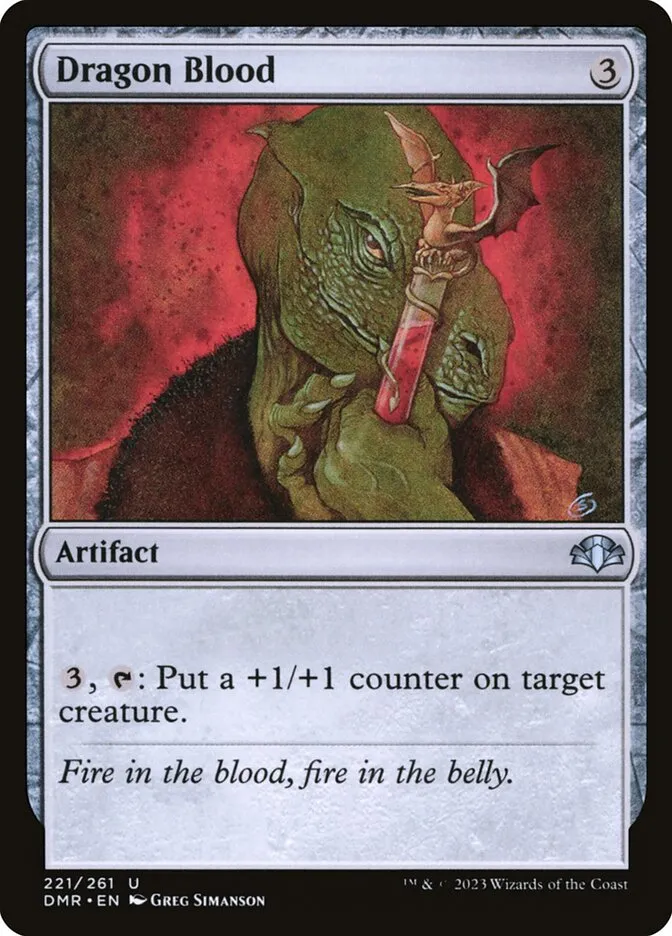 2023 Dominaria Remastered Dragon Blood #221 uncommon card image