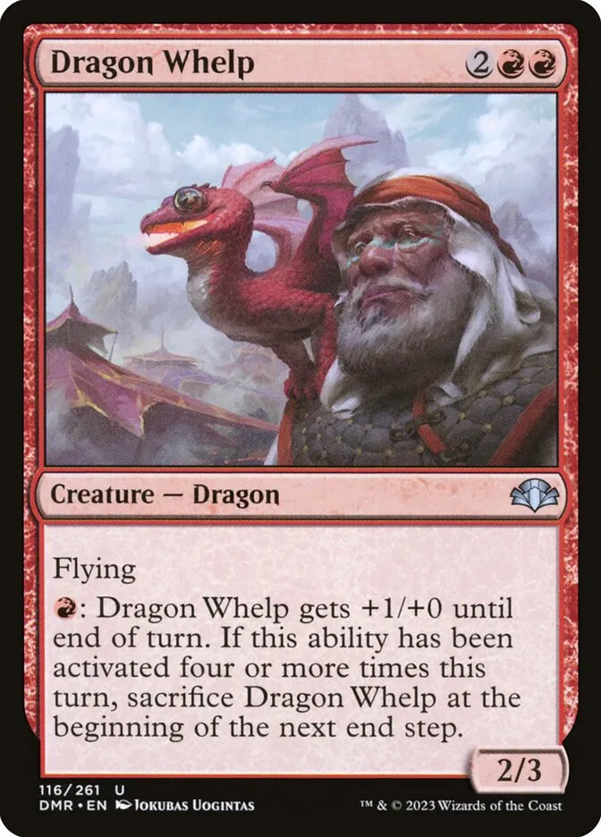 2023 Dominaria Remastered Dragon Whelp #116 uncommon card image