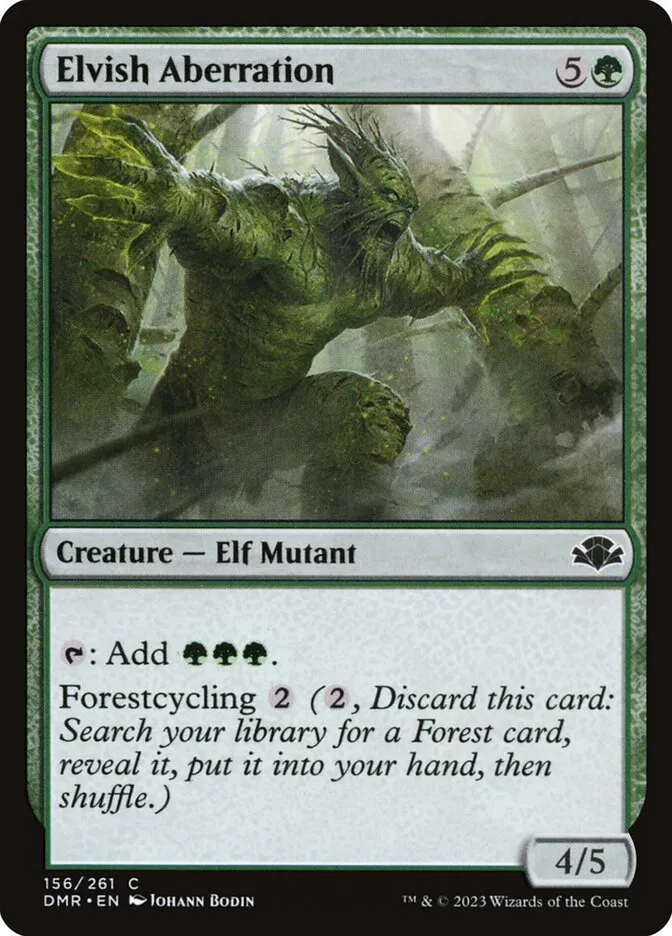 2023 Dominaria Remastered Elvish Aberration [Foil] common #156 common card image