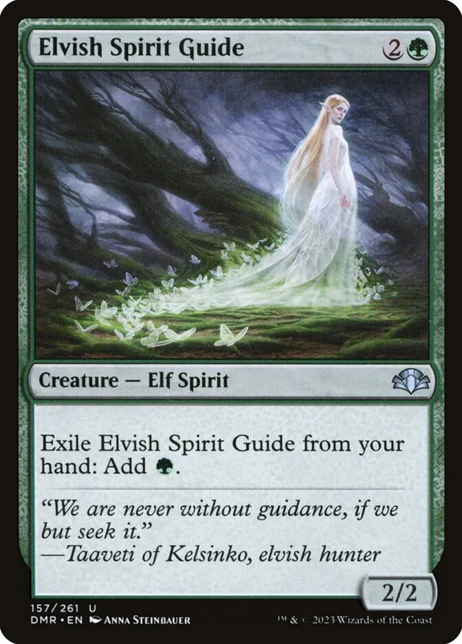 2023 Dominaria Remastered Elvish Spirit Guide #157 uncommon card image