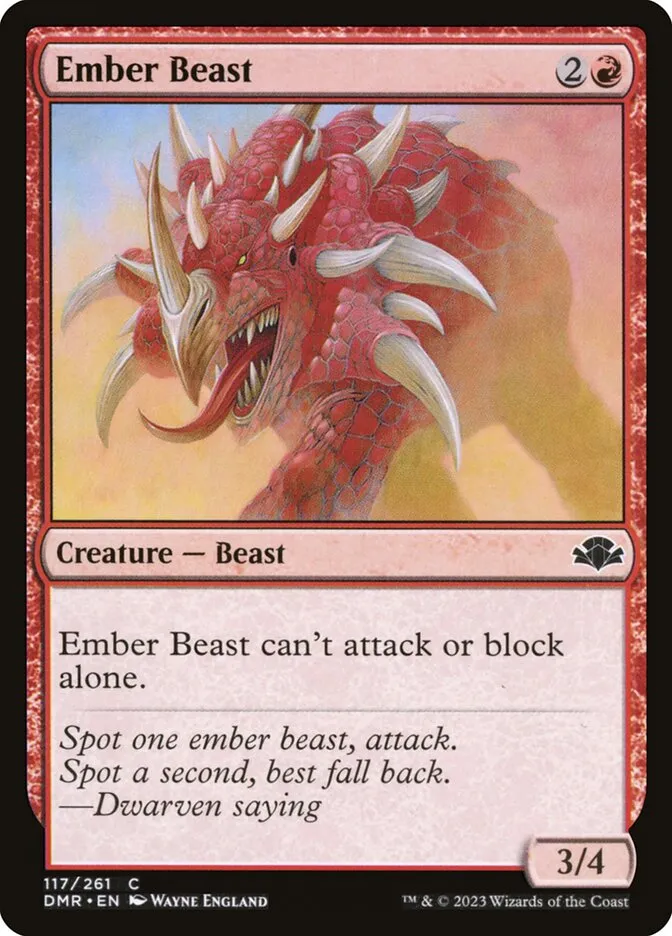 2023 Dominaria Remastered Ember Beast #117 common card image