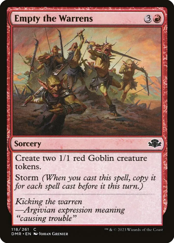 2023 Dominaria Remastered Empty the Warrens #118 common card image