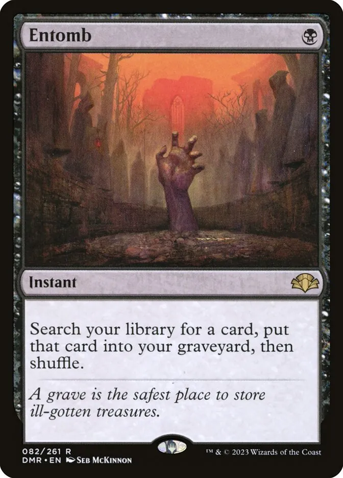 2023 Dominaria Remastered Entomb [Foil] rare #82 rare card image