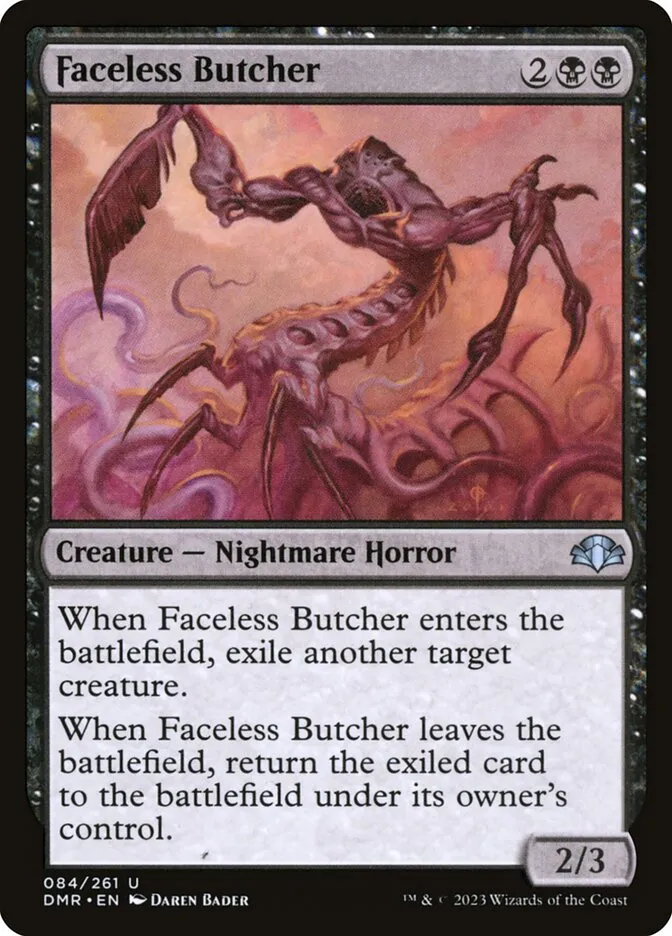 2023 Dominaria Remastered Faceless Butcher #84 uncommon card image