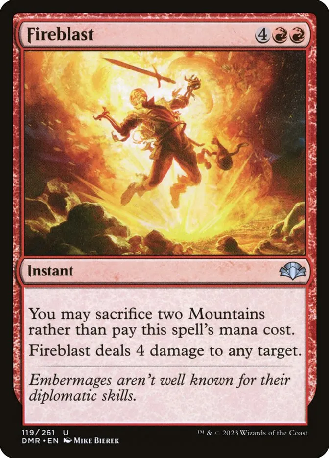 2023 Dominaria Remastered Fireblast #119 uncommon card image