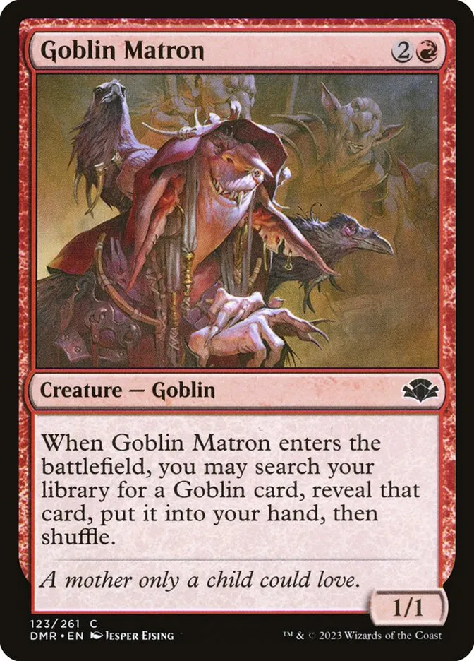 2023 Dominaria Remastered Goblin Matron #123 common card image