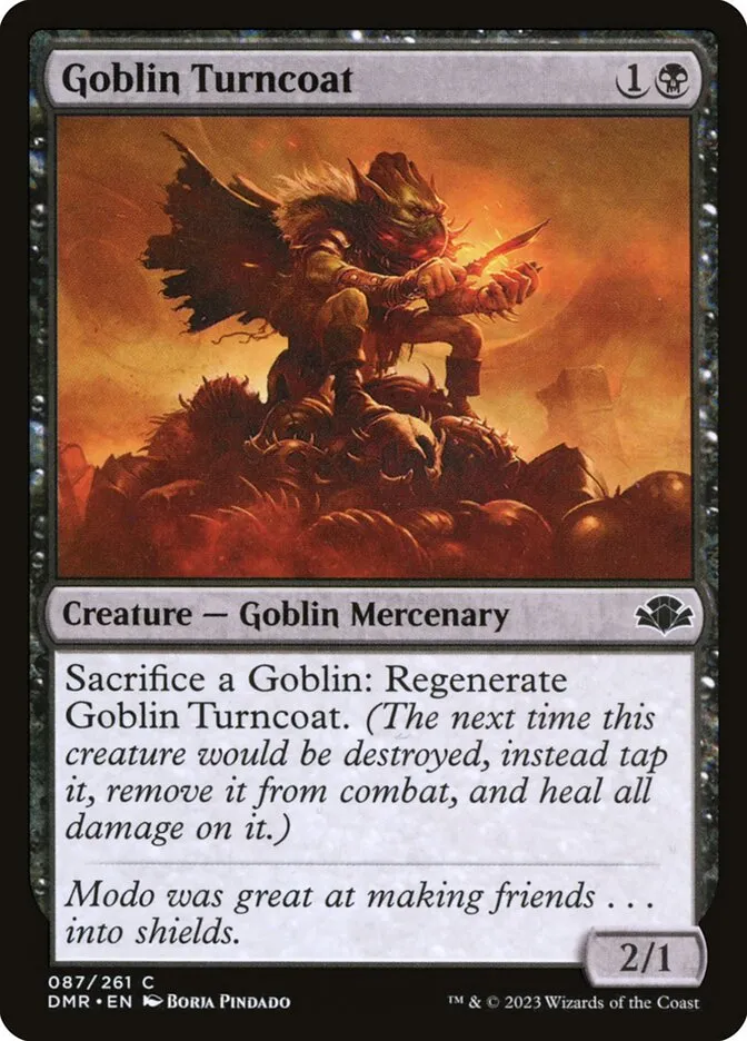 2023 Dominaria Remastered Goblin Turncoat #87 common card image