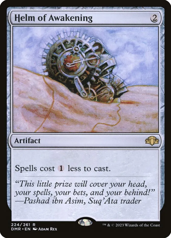 2023 Dominaria Remastered Helm of Awakening #224 rare card image