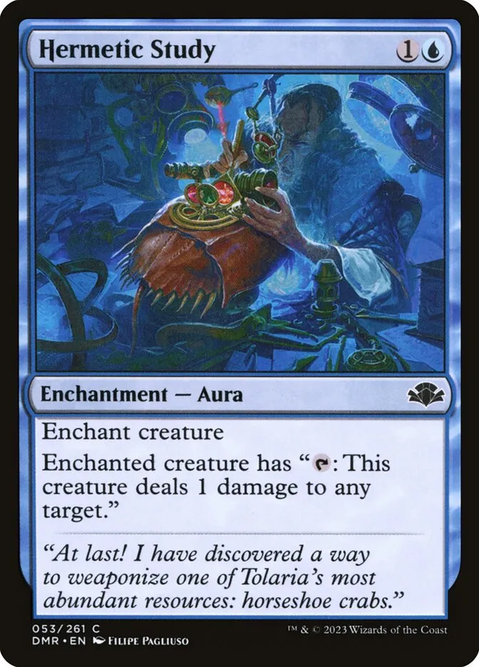2023 Dominaria Remastered Hermetic Study #53 common card image