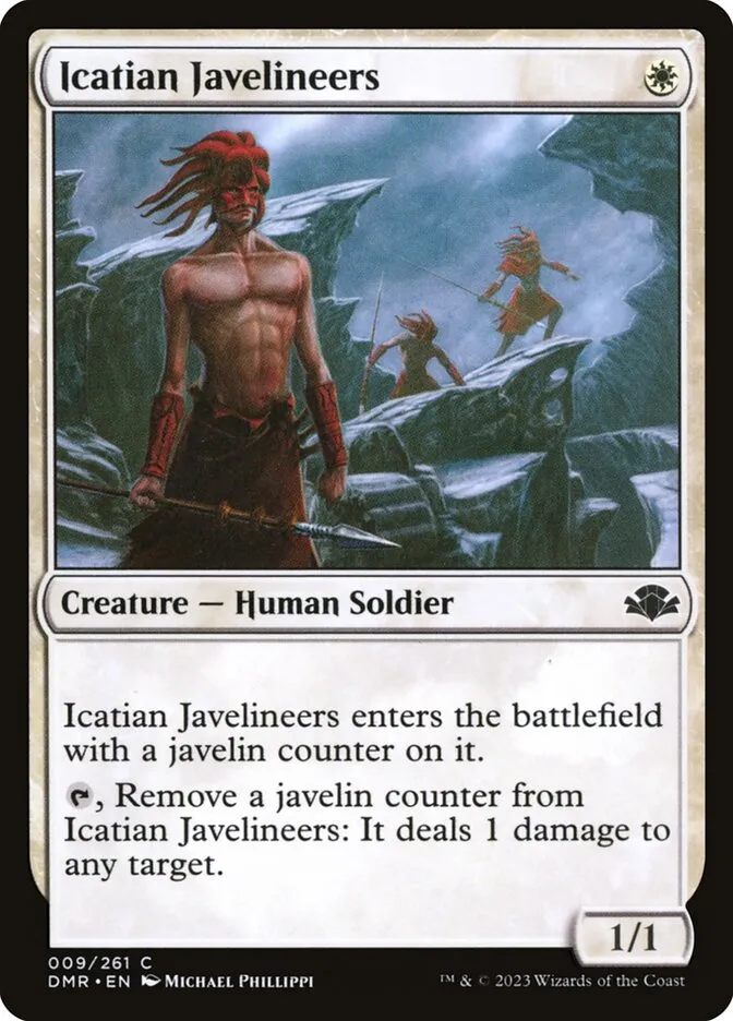 2023 Dominaria Remastered Icatian Javelineers common #9 common card image