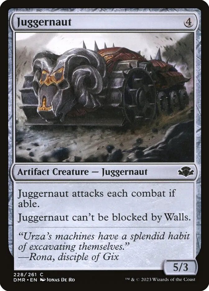 2023 Dominaria Remastered Juggernaut #228 common card image