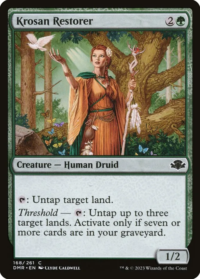 2023 Dominaria Remastered Krosan Restorer #168 common card image