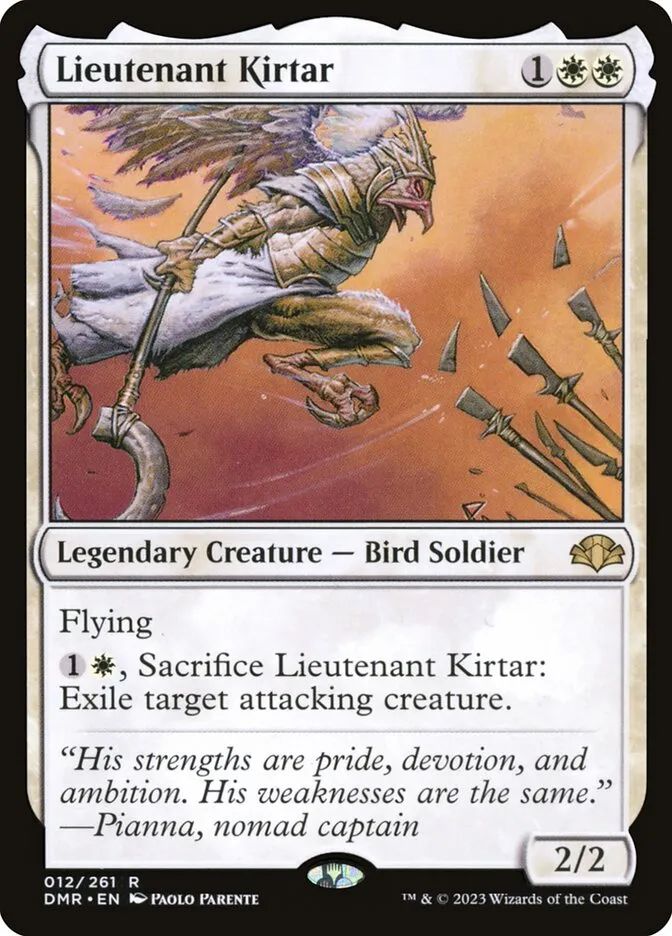 2023 Dominaria Remastered Lieutenant Kirtar rare #12 rare card image