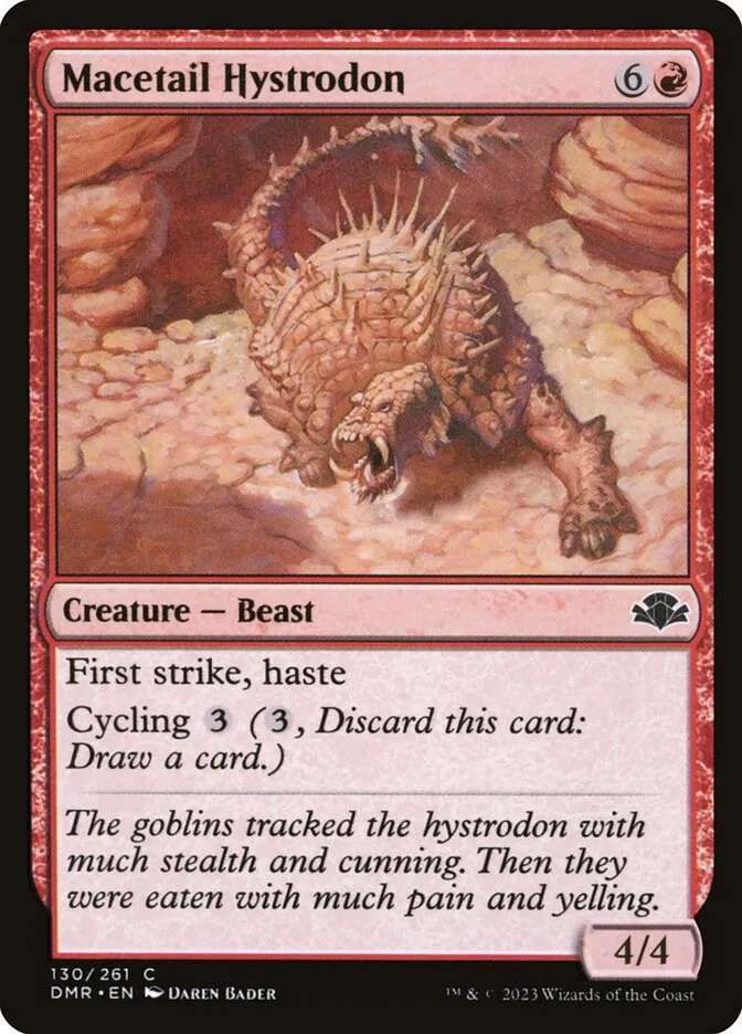 2023 Dominaria Remastered Macetail Hystrodon #130 common card image