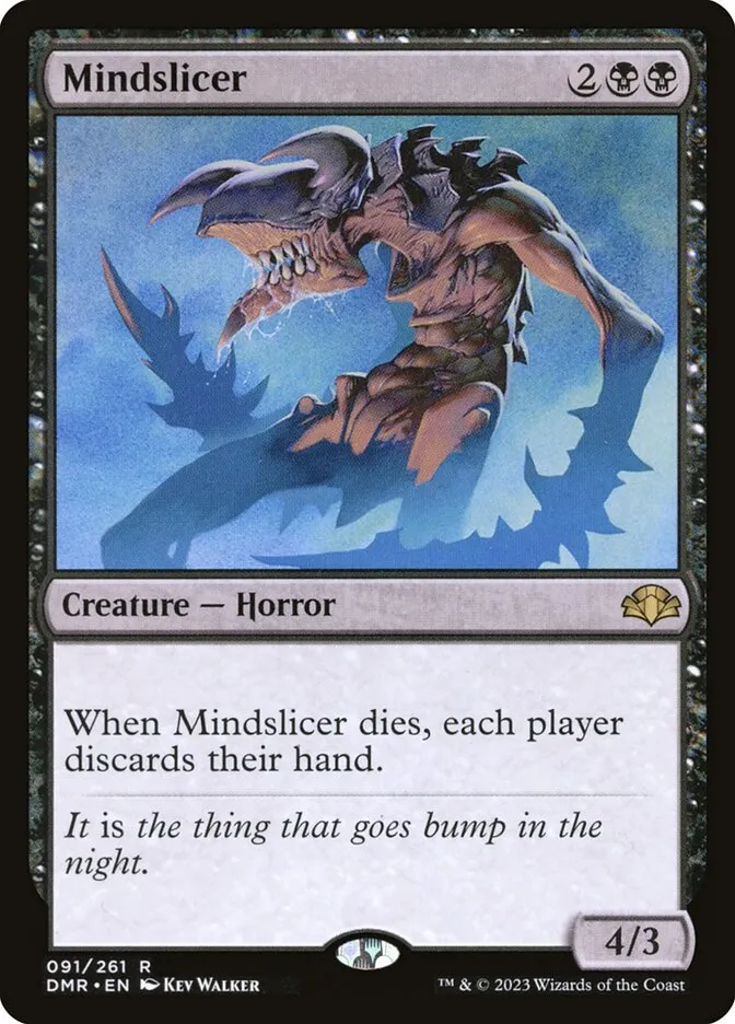 2023 Dominaria Remastered Mindslicer #91 rare card image