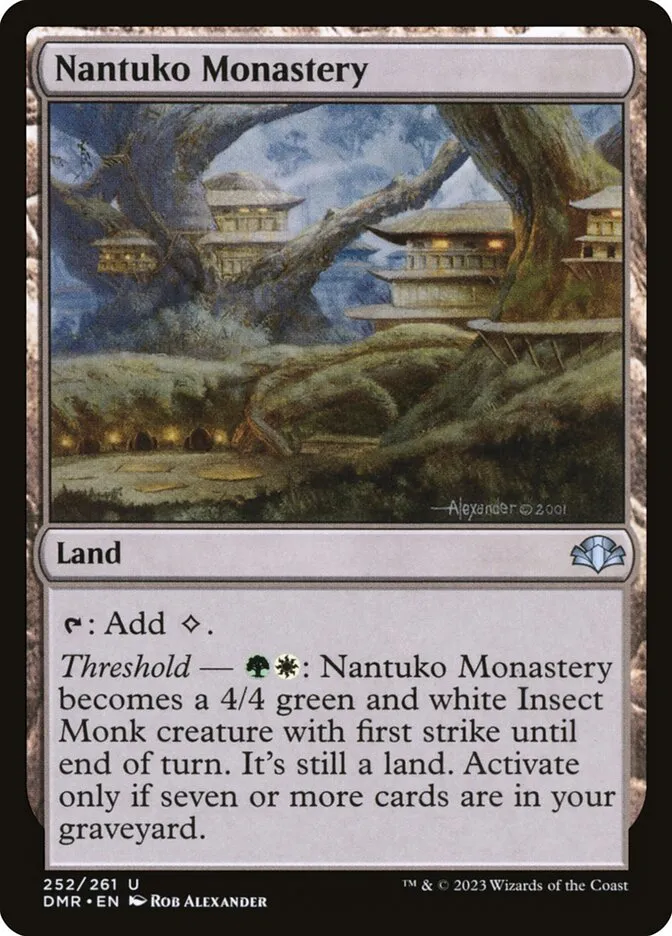 2023 Dominaria Remastered Nantuko Monastery #252 uncommon card image