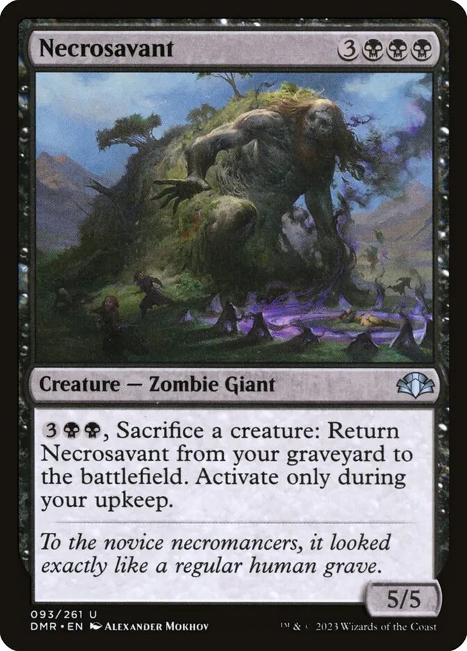2023 Dominaria Remastered Necrosavant #93 uncommon card image