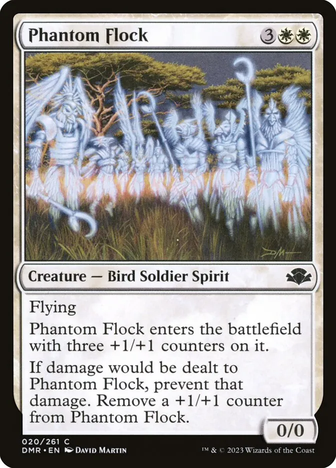 2023 Dominaria Remastered Phantom Flock common #20 common card image