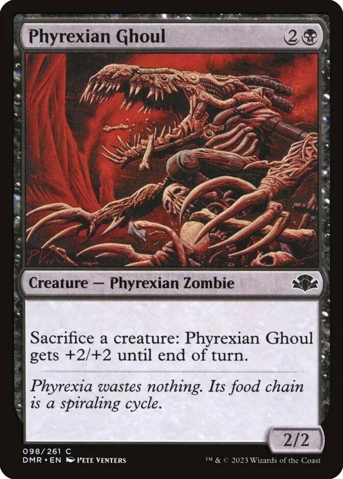 2023 Dominaria Remastered Phyrexian Ghoul [Foil] common #98 common card image